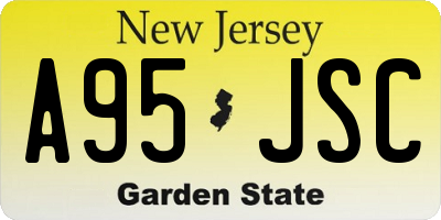 NJ license plate A95JSC