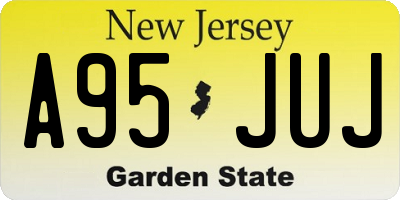 NJ license plate A95JUJ