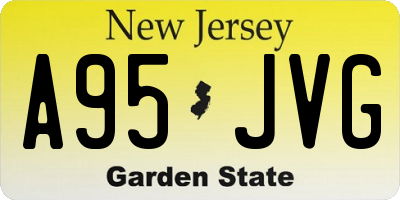 NJ license plate A95JVG
