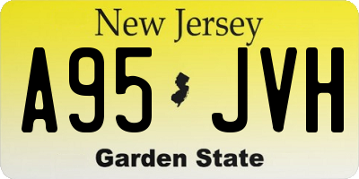 NJ license plate A95JVH