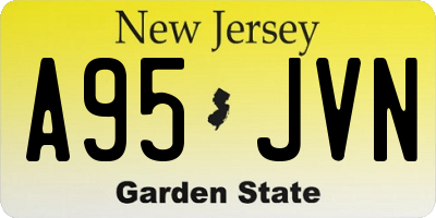 NJ license plate A95JVN