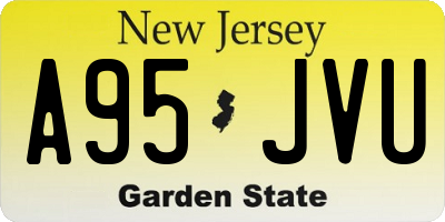 NJ license plate A95JVU