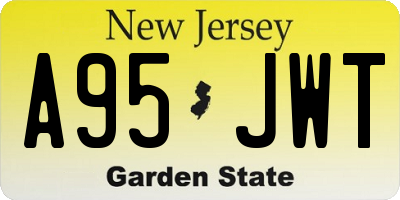 NJ license plate A95JWT