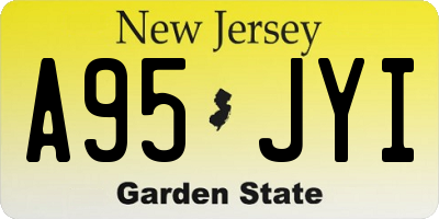 NJ license plate A95JYI