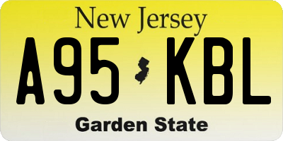 NJ license plate A95KBL