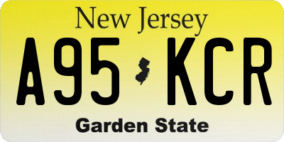 NJ license plate A95KCR