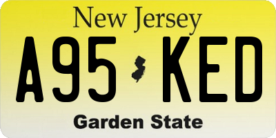 NJ license plate A95KED