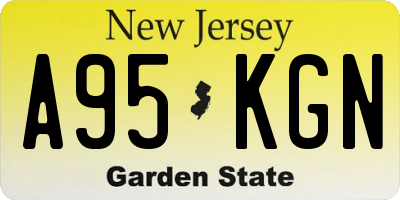 NJ license plate A95KGN