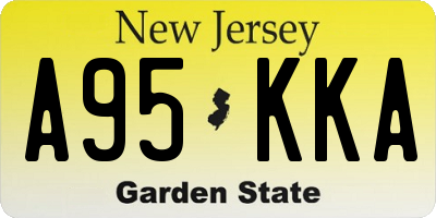 NJ license plate A95KKA