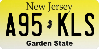 NJ license plate A95KLS