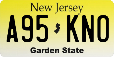 NJ license plate A95KNO