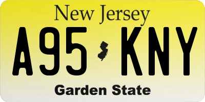 NJ license plate A95KNY