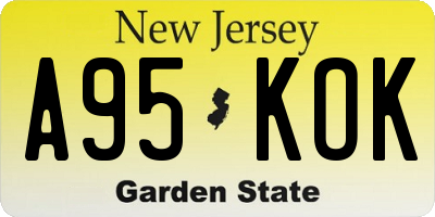 NJ license plate A95KOK
