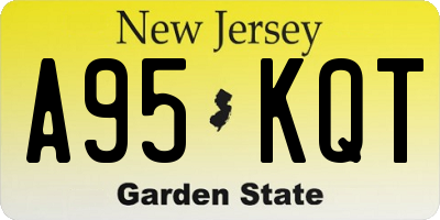 NJ license plate A95KQT
