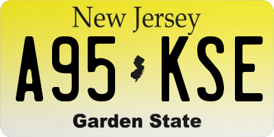 NJ license plate A95KSE