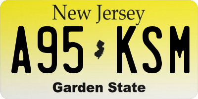 NJ license plate A95KSM