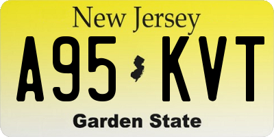 NJ license plate A95KVT