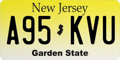 NJ license plate A95KVU