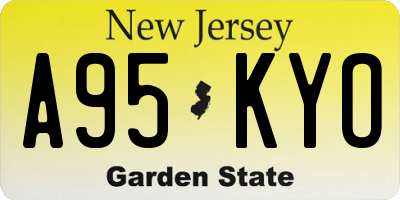NJ license plate A95KYO