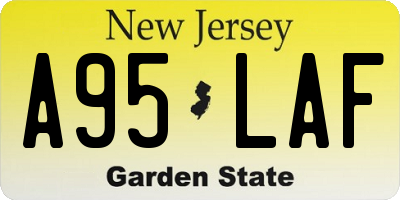 NJ license plate A95LAF