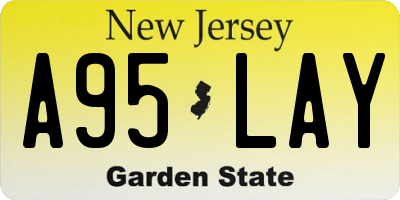 NJ license plate A95LAY