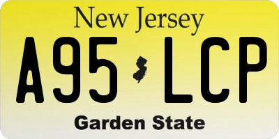 NJ license plate A95LCP