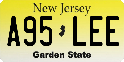 NJ license plate A95LEE