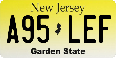 NJ license plate A95LEF