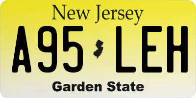 NJ license plate A95LEH