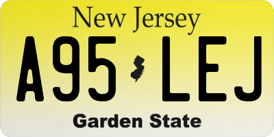 NJ license plate A95LEJ