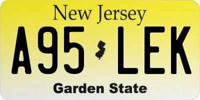 NJ license plate A95LEK