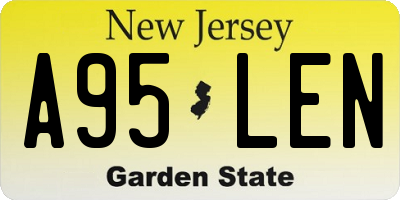 NJ license plate A95LEN