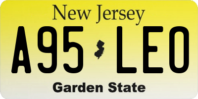 NJ license plate A95LEO