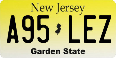 NJ license plate A95LEZ