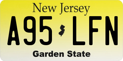 NJ license plate A95LFN