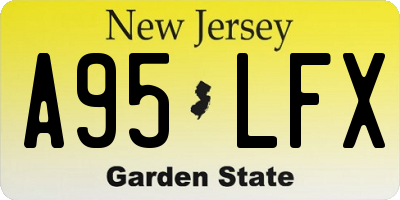 NJ license plate A95LFX