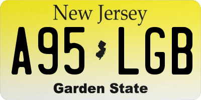 NJ license plate A95LGB