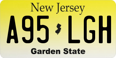 NJ license plate A95LGH