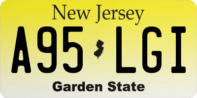 NJ license plate A95LGI