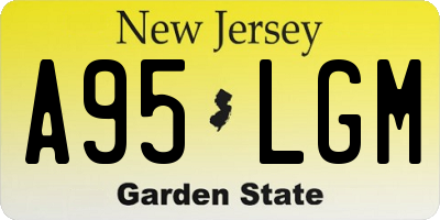 NJ license plate A95LGM
