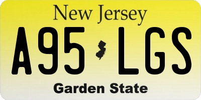 NJ license plate A95LGS