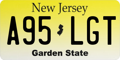 NJ license plate A95LGT