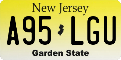 NJ license plate A95LGU