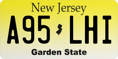 NJ license plate A95LHI
