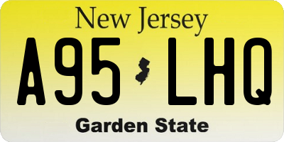 NJ license plate A95LHQ