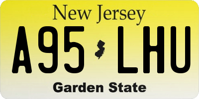 NJ license plate A95LHU