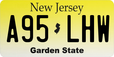 NJ license plate A95LHW