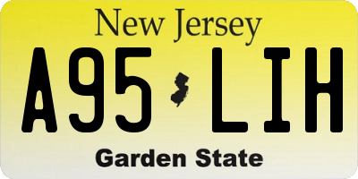 NJ license plate A95LIH