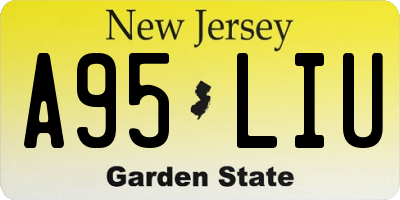 NJ license plate A95LIU