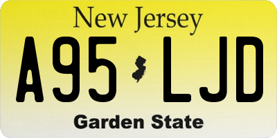 NJ license plate A95LJD